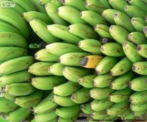 пазл Зеленые и желтые бананы